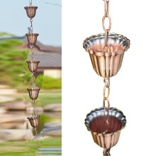 Rain Chain for Gutters 3.3ft Metal WeatherResistant Decorative Garden Accent for Porch Patio