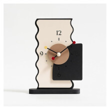 Modern Desk Clock with Silent Non Ticking Noise Movement, Retro Style Home Office Decor