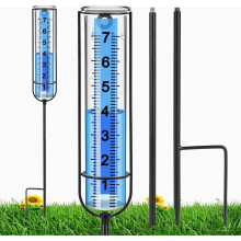 Adjustable Height Outdoor Rain Gauge with AntiFreeze Design for Garden, Lawn, Patio, and Farm Water Measurement