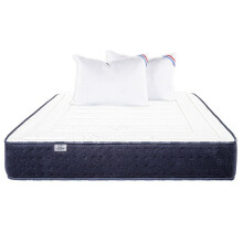 Materasso 160x200 cm, Nuvola, 24 cm, schiuma memory foam, medio-rigido, lato estate/inverno + 2 cuscini