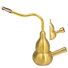 Mini Brass Hookah Set with Water Filtration, Decorative Retro Style, Gift for Travel or Home