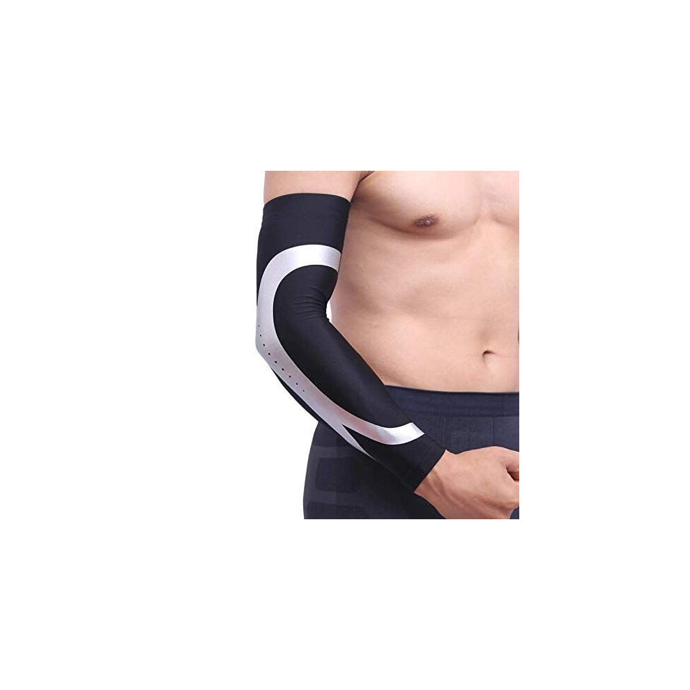 Elbow Compression Sleeve with Breathable Support and AntiSlip Grip for Tendonitis and Sports