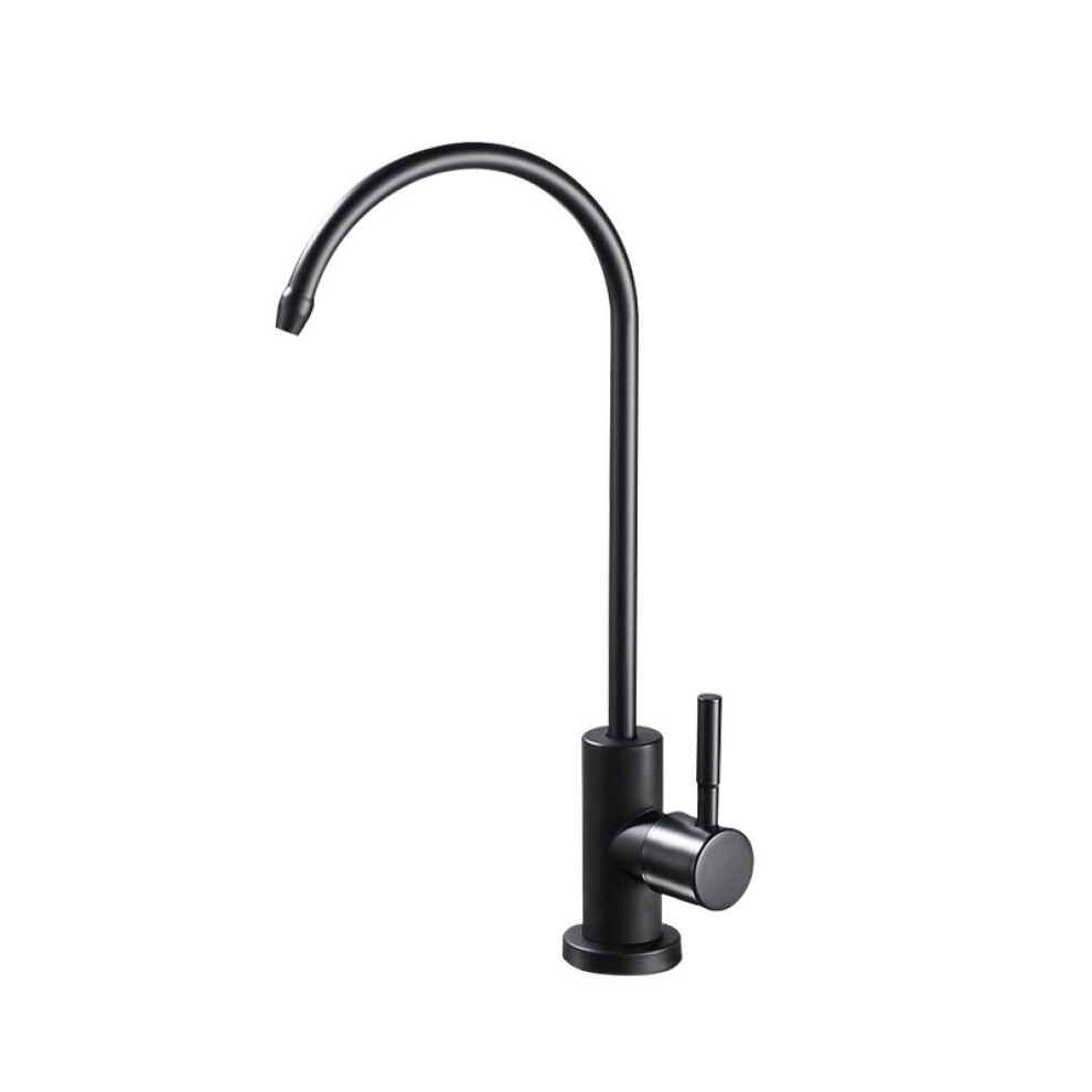 Water Filter Kitchen Faucet 360 Swivel Stainless Steel Sink Mixer Tap For Drinking Water, Brushed Black 9053599263753
