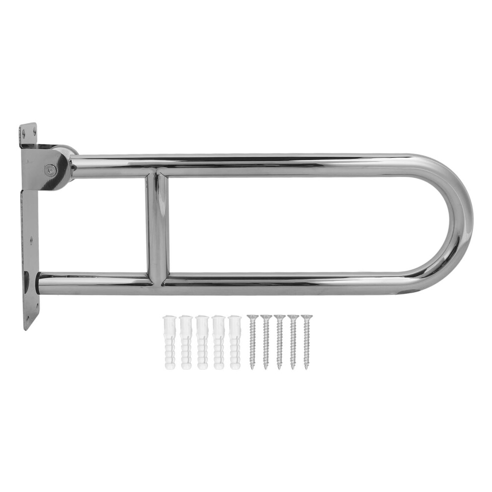 Stainless Steel Folding Bathroom Grab Bar, Wall Mounted Toilet Safety Rail, 200kg Load Capacity