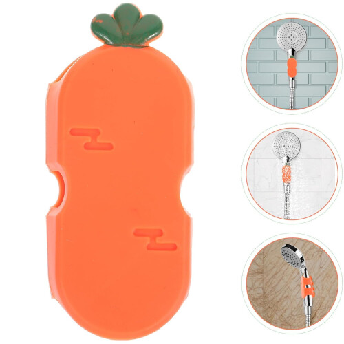 Cute Carrot Shape Suction Cup Shower Head Holder Bracket for Easy Tool Bathroom Installation 2