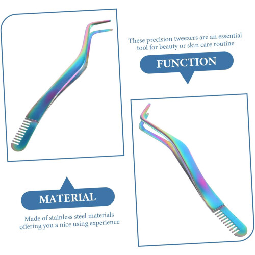 Eyelash Extension Applicator Tweezer Tool with Comb for False Lashes and Makeup Application 1