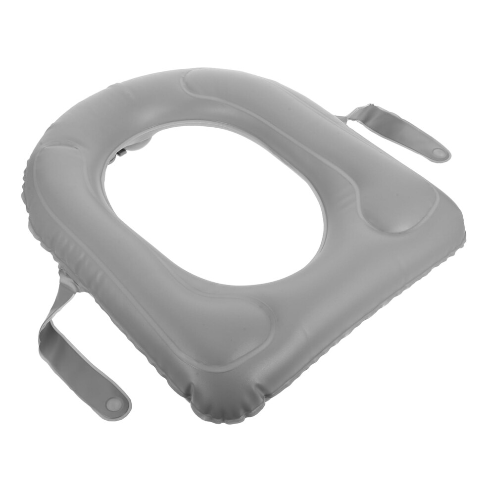 Inflatable Toilet Seat Cushion with Suction Cups, Soft Comfort PVC Pad for Elderly Travel
