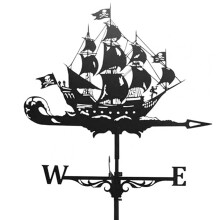 Weather Vane Metal Roof Mount Wind Direction Indicator for Cupola Garden Yard Decor