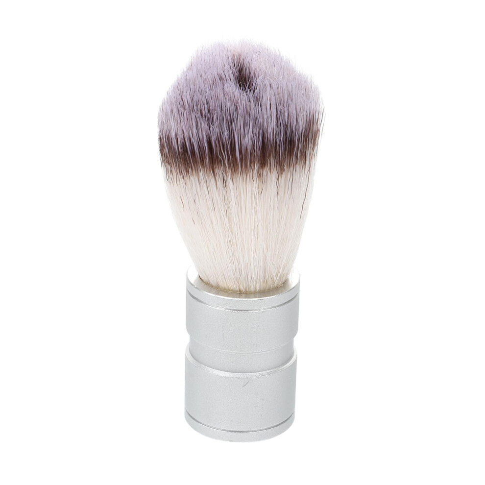 Men's Shaving Brush with Soft Nylon Bristles for Beard Grooming and Facial Cleaning