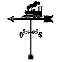Metal Weathervane with Pole, 3D Iron Garden Wind Direction Indicator, RustResistant Roof Decor