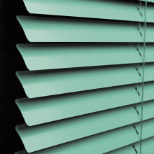 Waterproof Venetian Blinds Green Aluminum Slats for Bathroom Kitchen Doors Windows 31.5x55in