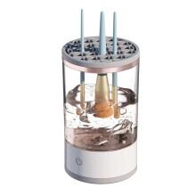 Electric Makeup Brush Cleaner with Fast OneTouch Cleaning, USB Rechargeable, Fits Multiple Brushes