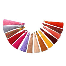 10PCS 8cm Polyester Silk Tassel for Curtains Sewing DIY Crafts Home Decoration (Army Green)