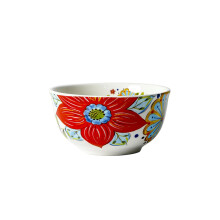 Ceramic Dinnerware Set 5.3 Inch Curled Edge Underglaze Porcelain Bowls Microwave Dishwasher Safe