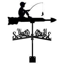 Stainless Steel Garden Weather Vane Wind Direction Indicator for Roof Yard Decor, Rustproof Design