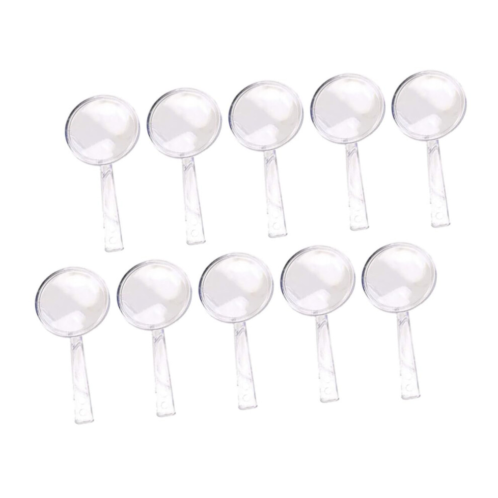 Magnifying Glass Set with Ergonomic Handle, Clear Portable Mini Handheld Magnifiers for Reading