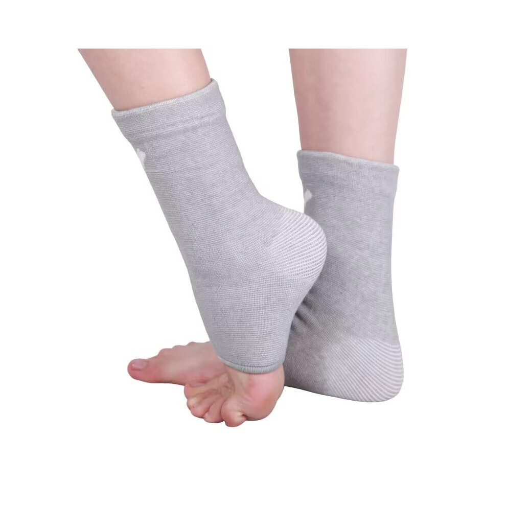Bamboo Compression Foot Sleeves with Targeted Arch Heel Support and Breathable Fabric Size L