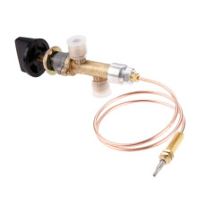 Gas Fireplace Control Valve Kit with Flame Failure Safety and Thermocouple, 3/8 Inch Flare