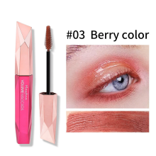 (#03 Berry Color) MAXFINE Colour Silk Fiber False Lash Mascara Waterproof Eyelash Extension Volume