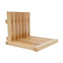 Wall Mounted Folding Shower Seat, 13.4 Inch Wooden Foldable Chair 220lb Capacity for Elderly Seniors