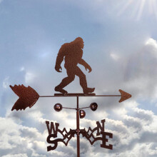Stainless Steel Gorilla Weather Vane with Wind Direction Indicator for Outdoor Garden Decor