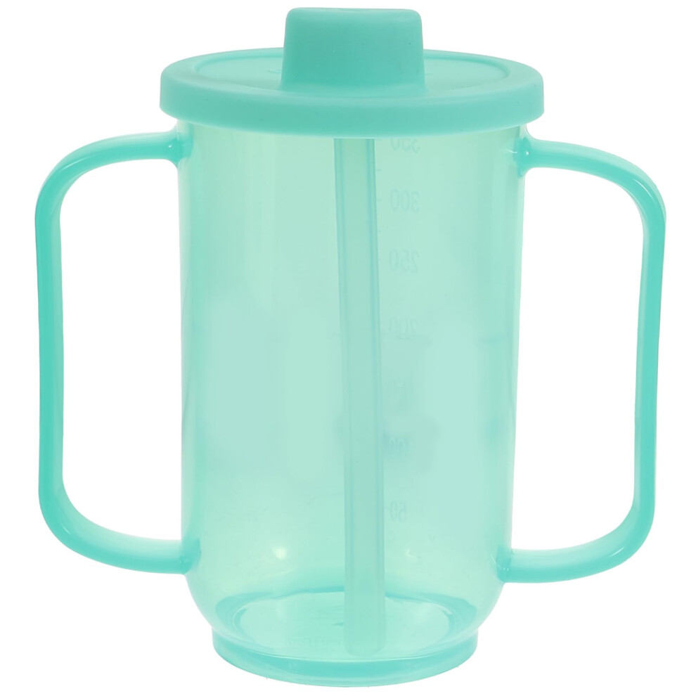 Light/Green Feeding Cup For Elderly With Inclined Spout Spill Proof Design For Bedridden Seniors And Disabled