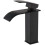 Black Waterfall Bathroom Basin Faucet Solid Brass Deck Mounted Sink Mixer Tap 1