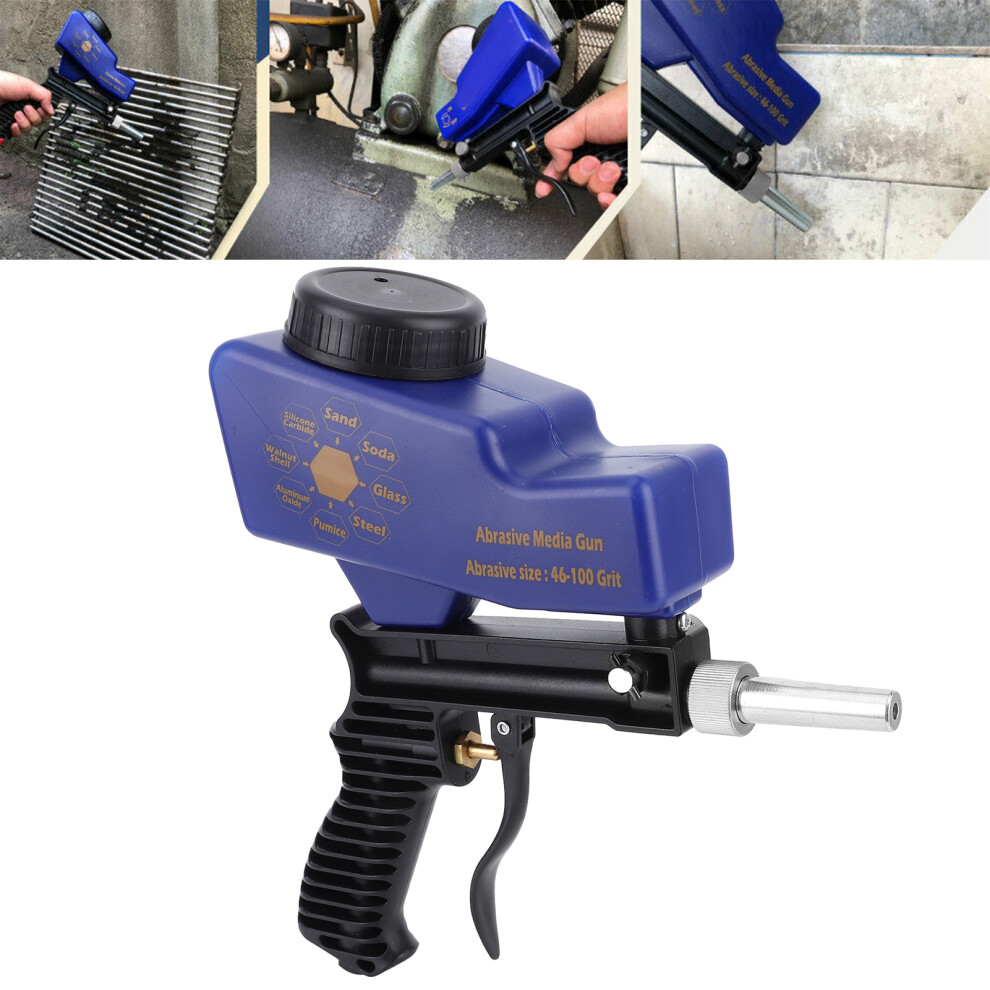 Portable Gravity Sandblasting Gun 600Cc, 28X25x8cm Blue 7901382542863