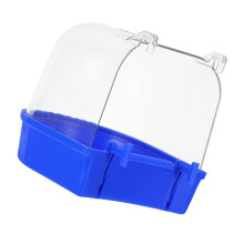 Parrot Bird Bath with Splashproof Edge for Cage Comfort, Plastic for Parakeets Cockatiels Lovebirds