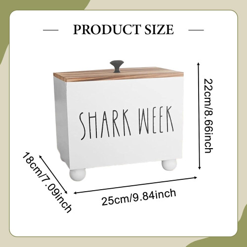 Tampon Organizer Solid Wood Bathroom Storage Box with DustProof Lid and Triple Compartments 1