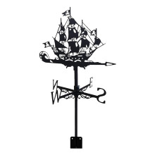 Stainless Steel Retro Sailing  Weather Vane 50cm Wind Direction Indicator for Garden Roof