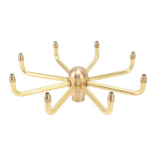 Brass Windmill Fountain Nozzle with 8 Arm 360 Rotating Spray for Garden and Courtyard Water Features