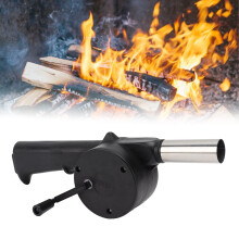 BBQ Air Blower Hand Crank Fan for Fast Fire Starting, Camping Picnic Stove and Fireplace Use