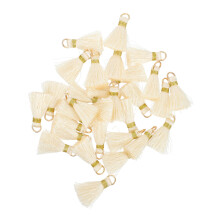 30pcs Gold Ring Tassel Keychain Set for DIY Crafts, Decorative Tassel Pendants and Home Decor