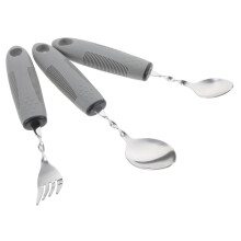 Adaptive Utensils Set for Elderly with Ergonomic NonSlip Grip Stainless Steel Spoon and Fork