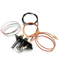 Gas Fireplace Pilot Assembly Dual Fuel Compatible with Majestic SIT 10002264 10002265 Thermopile Kit