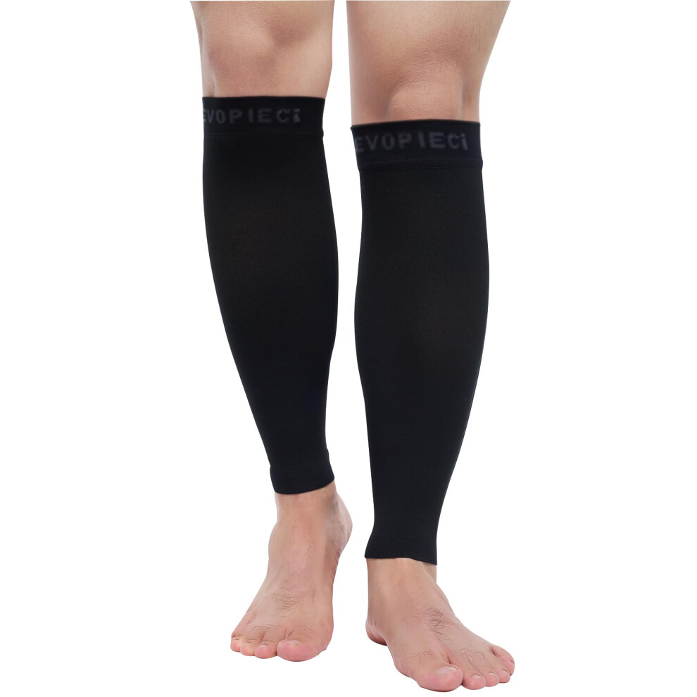 Black Wide Calf Compression Socks For Men And Women Xlarge Leg Support Pain Relief