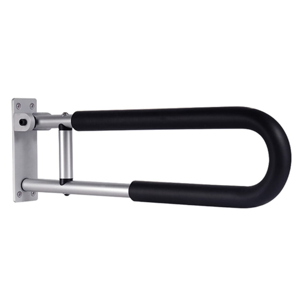 Foldable Grab Bar Wall Mounted Bathroom Safety Rail with NonSlip Grip for Toilet and Shower