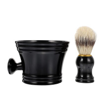 Shaving Kit for Men 2 in 1 Shaving Brush and Bowl Set with Easy Grip Handle for Beard Grooming