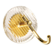 Heavy Duty Adhesive Wall Hooks Gold Finish No Drill Towel and Key Holder for Bathroom Kitchen