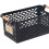 Foldable Rectangular Storage Basket with EasyCarry Handles for Bathroom and Kitchen Organization  Black 5
