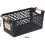 Foldable Rectangular Storage Basket with EasyCarry Handles for Bathroom and Kitchen Organization  Black 4