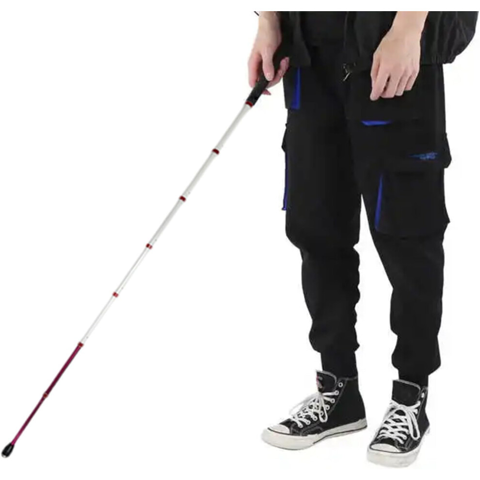Blind Walking Cane, Adjustable Folding Telescopic Stick with Reflective Tip, 8 Sections 55in