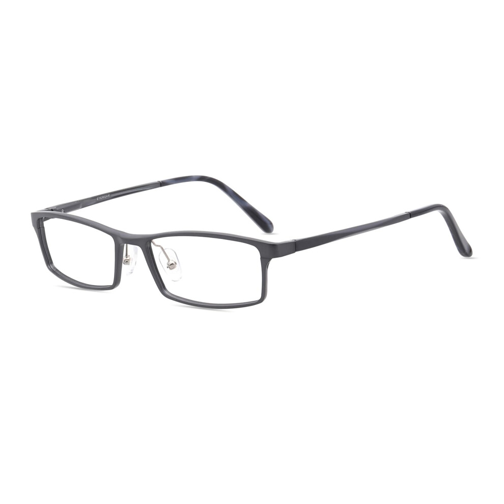 Men's Blue Light Blocking Reading Glasses +4.00 Gunmetal Full Rim AntiGlare Lightweight Frame