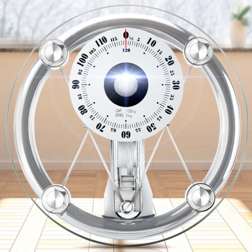 Analog Bathroom Scale with Oversized EasyRead Dial,  Precision, Battery Mechanical Design