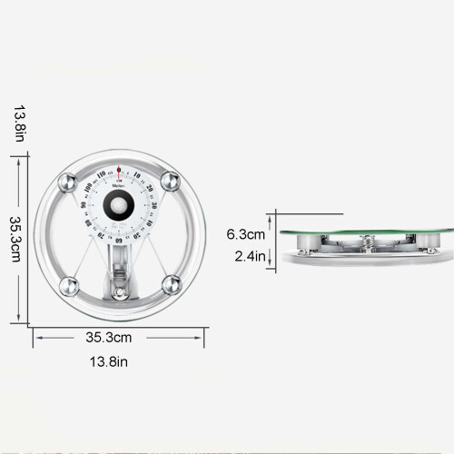 Analog Bathroom Scale with Oversized EasyRead Dial,  Precision, Battery Mechanical Design 1