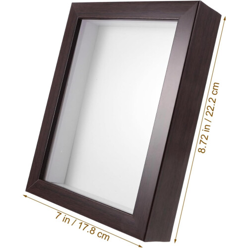 Dried Flower Display Frame Vintage Shadow Box for Specimens with Transparent Window Deep Walnut 2