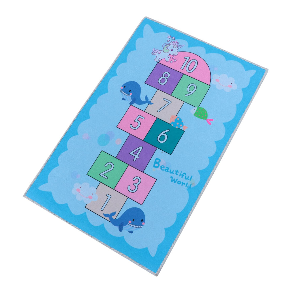 Kids Playroom Rug with Safe NonSlip Surface, Soft Nursery Floor Mat for Boys Bedroom Decor