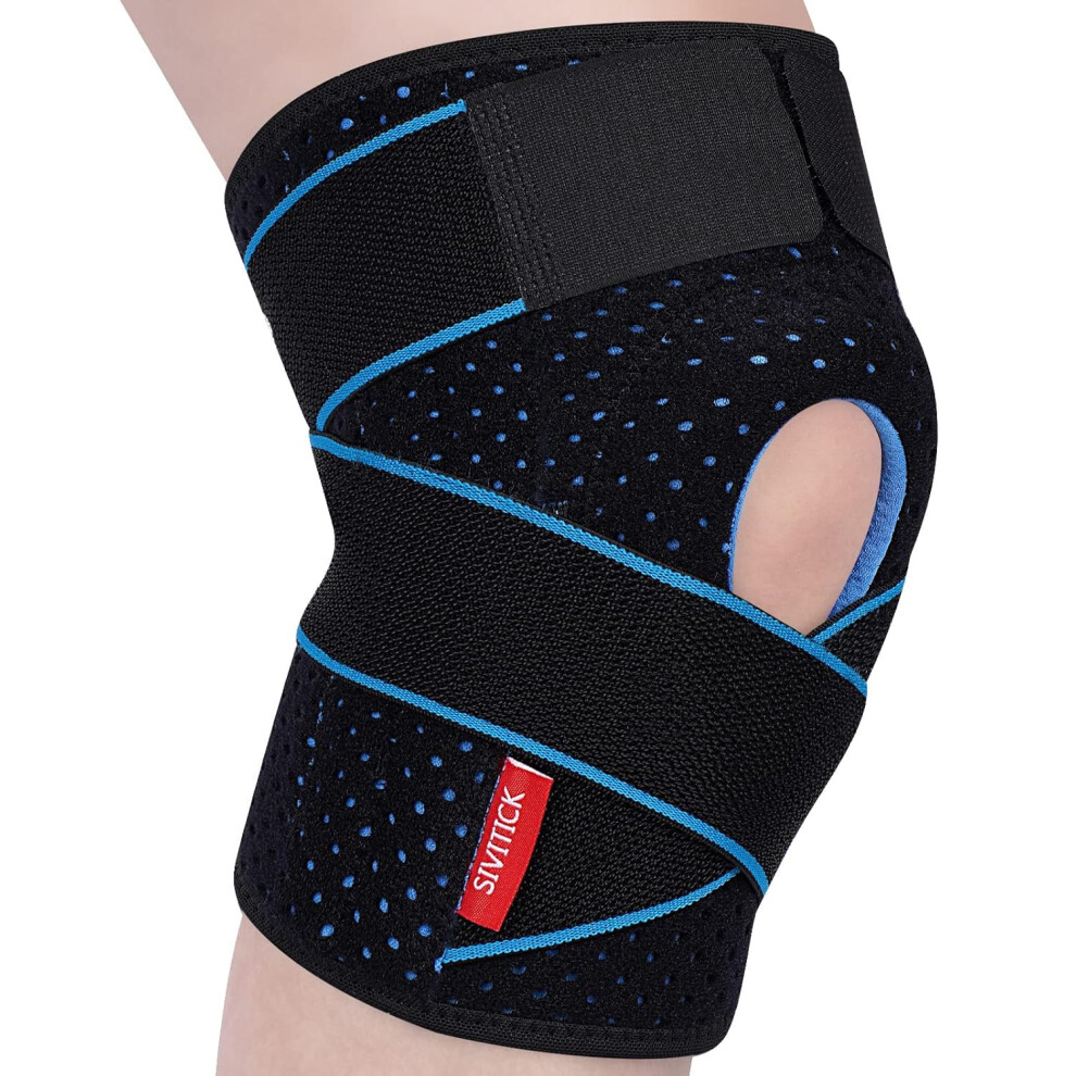 Knee Brace with Patella Gel Cushioning and Dual Side Stabilizers for Pain Relief and Injury Recovery