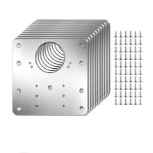20pcs Stainless Steel Cabinet Door Hinge Kit with Screws for Kitchen Cupboard Wardrobe